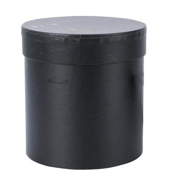 Nicehomfit 1Set Flower Packing Box Round Flower Bucket Black Composite Material Box for Teachers