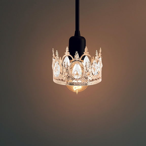 Nicehomfit Metal and Glass Crystal Chandelier Pendant for Ceiling Decor