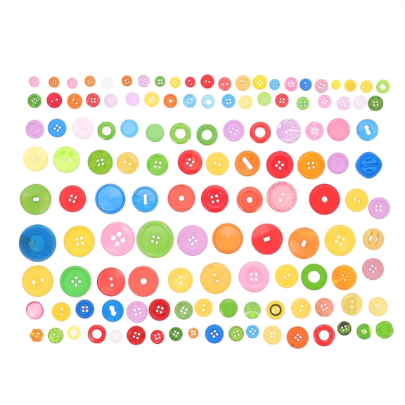 Nicehomfit 1Set Plastic Craft Buttons with Smooth Buttonhole for Home Sewing Projects