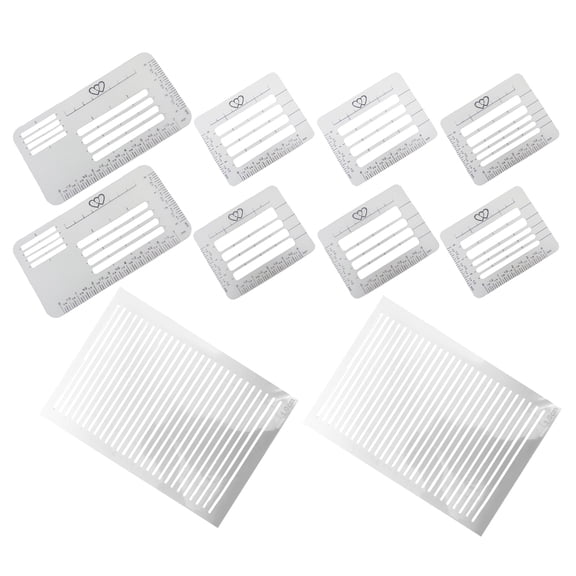 Nicehomfit 1Set White Plastic Line Stencil Template for Envelope Addressing and Writing Guides