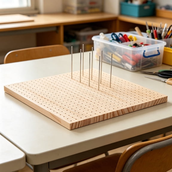 Nicehomfit 1Set Wood Knitting Blocking Board with Stainless Steel Pins and Rounded Corners for Home