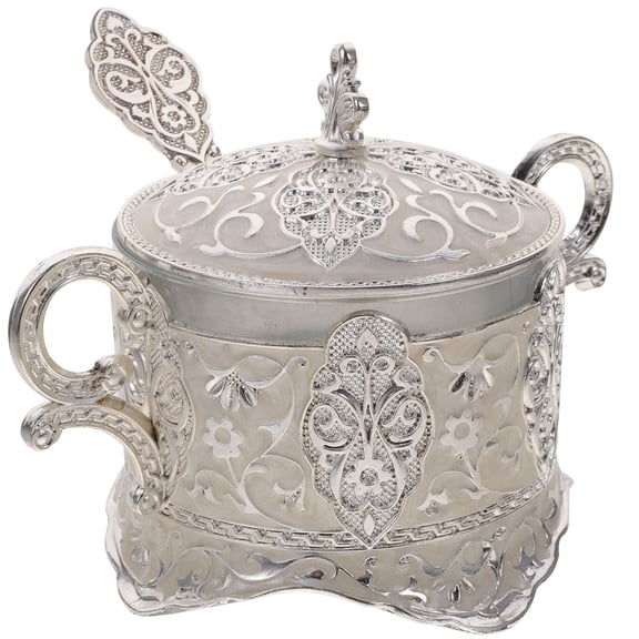 Nicehomfit 1Set Embossed Design Seasoning Jar with Lid for Salt Pepper Chili Storage