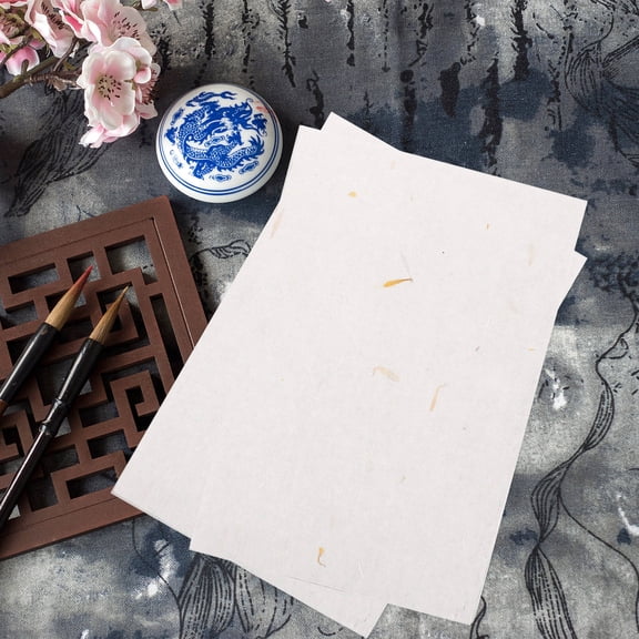 Nicehomfit 20Pcs White Rice Paper for Crafts Decoupage and Traditional Calligraphy