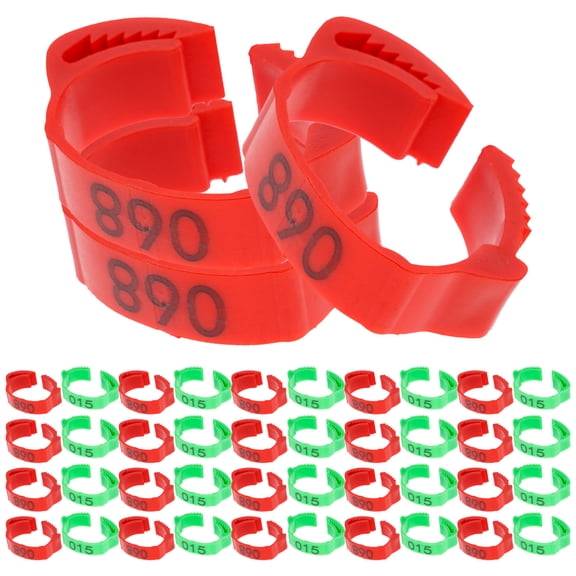 Nicehomfit 200Pcs Plastic Poultry Leg Rings Chicken Identification Bands for Farm Use