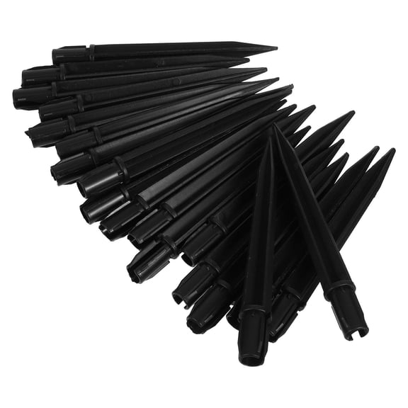 Nicehomfit 20Pcs Landscape Light Stakes for Solar Light Pegs Black ABS Simple Design Yard Lighting Garden Lighting