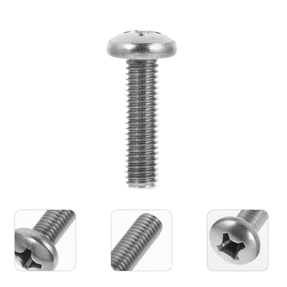Nicehomfit 20Pcs Stainless Steel M8 Screws Cross Head Pan Head for TV Wall Mounting Home Use