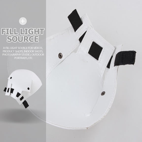 Nicehomfit 2Pcs Adjustable Camera Flash Reflector White PU Material for Studio and Outdoor Use