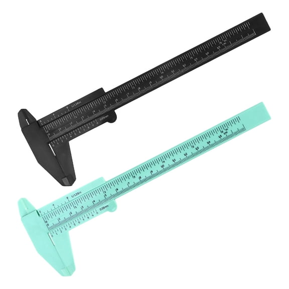 Nicehomfit 2Pcs Sliding Gauge Caliper Plastic Measuring Tool for High Precision Measurements
