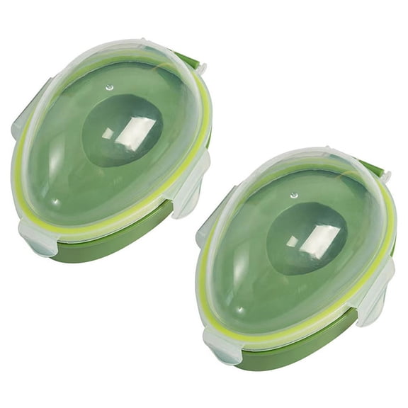 Nicehomfit 2Pcs Avocado Container for Storage Assorted Color Transparent Design Kitchen Accessory