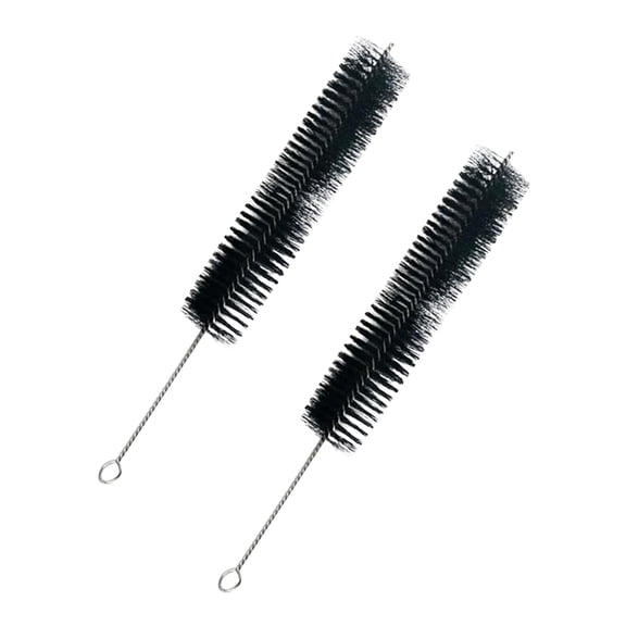 Nicehomfit BBQ Cleaning Brush with Durable Stainless Steel Bristles for Smoker Tube and Glass Straws Black