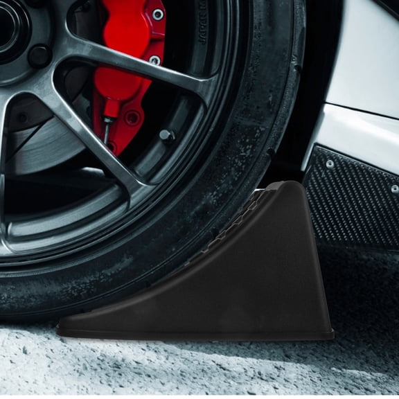 Nicehomfit 2Pcs Black Rv Wheel Chocks Dual Axle Locks Vehicle Wheel Chock Wedges for Car Safety
