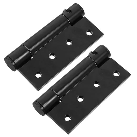 Nicehomfit 2-Pack Black Auto Close Door Hinges for Wooden Screens and Exterior Doors, and Hardware