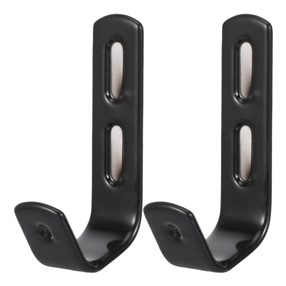 Nicehomfit 2Pcs Heavy Duty Black Ladder Hooks for Garage Wall and Loft Bed Hanging