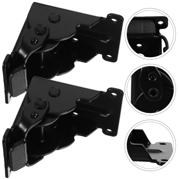 Nicehomfit Furniture Folding Hinge Cold Rolled Iron Plate 2pcs Black
