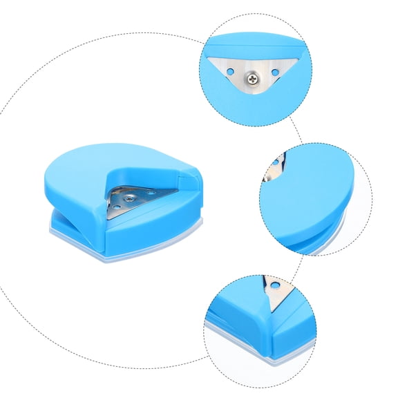 Nicehomfit 2Pcs Compact Corner Rounder Tool Blue for Creative Paper Craft and Office Use