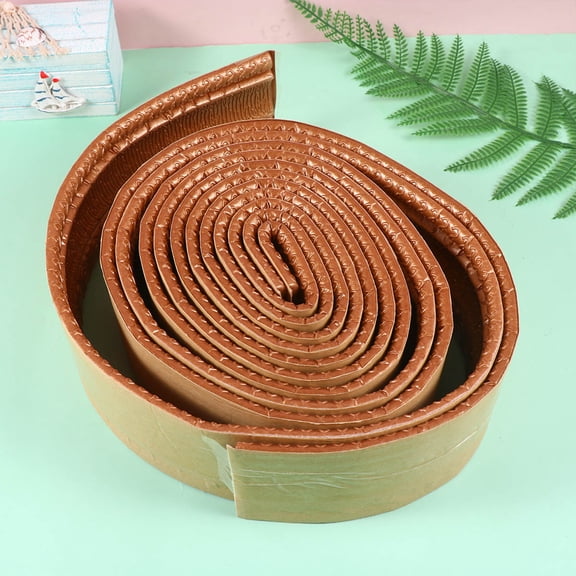 Nicehomfit 2Pcs Golden Self Adhesive Wall Paper Border Pe Waterproof 3D Wall Sticker for Home Decoration