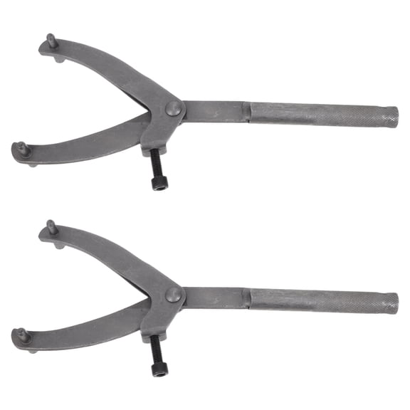 Nicehomfit 2Pcs Heavy Duty Silver Clutch Hub Holding Tool for Motorcycle Flywheel and Rotor Repair