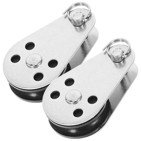 Nicehomfit 2Pcs Heavy Duty Stainless Steel Pulley for Boating Accessories Boat Anchor Pulley Plated Silver