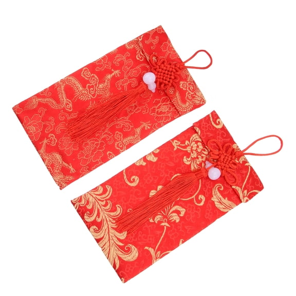 Nicehomfit 2Pcs High End Red Money Packet for Wedding Celebration and Practical Storage Use