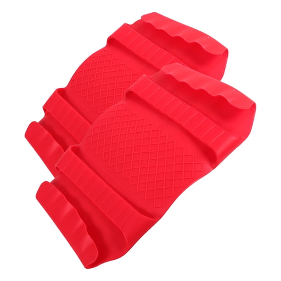 Nicehomfit 2Pcs Red Bread Slicing Aid and Silicone Heat Resistant Oven Mitts for Kitchen Safety