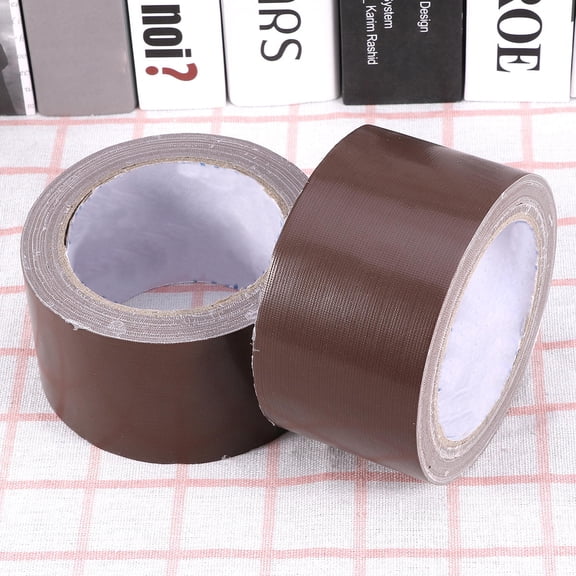 Nicehomfit 2Pcs Strong Adhesive Brown Cloth Tape Waterproof Single Sided Tape for Industrial and Household Sealing