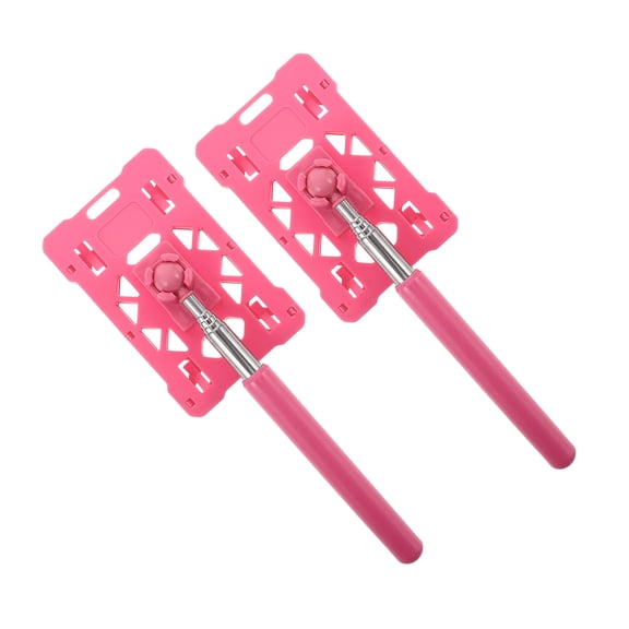 Nicehomfit 2Pcs Telescopic Parking Card Holder Stick Pink for Effortless Car Toll Pass and Parking Access