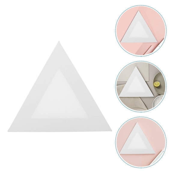 Nicehomfit 2Pcs Triangle Stretched Canvas Frames White Canvas Boards for Oil Painting and Home Decor
