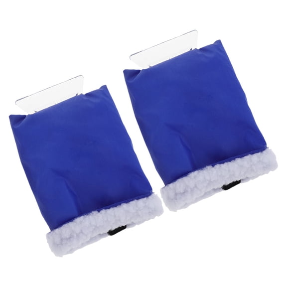 Nicehomfit 2Pcs Vehicle Snow Scraper Mitten with Glove Car Windshield Scraper for Winter Use