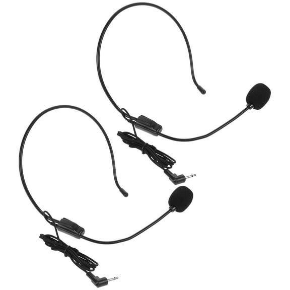 Nicehomfit 2Pcs Vocal Wired Headset Microphone with Multi Color Design for Interviewing and Voice Amplifier Use