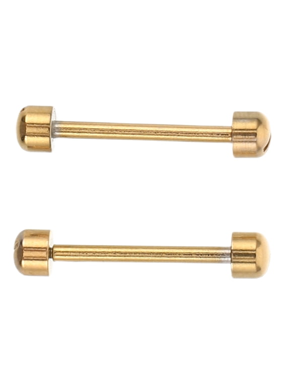 2Pcs Watch Band Pins Replacement for Ceramic Links with Grooved Flathead Design