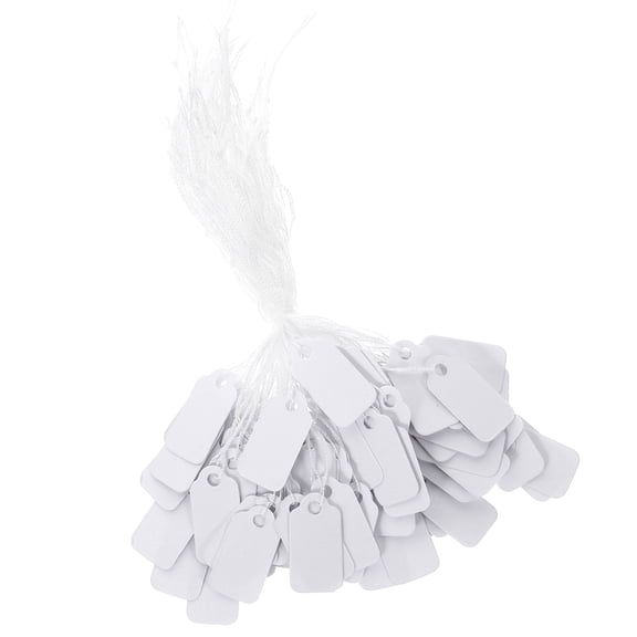Nicehomfit 300Pcs Clothing Tags with String White Paper Classic Marking Tag