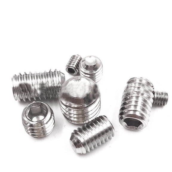 Nicehomfit 300Pcs Stainless Steel Inner Hexagon Set Screw Assortment Kit Plated Silver Hex Allen Socket Fastening