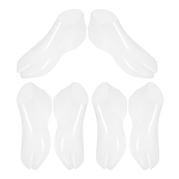 Nicehomfit 3Pairs Transparent Shoe Shaper Foot Model for Home Use Display Stand with Hollow Design