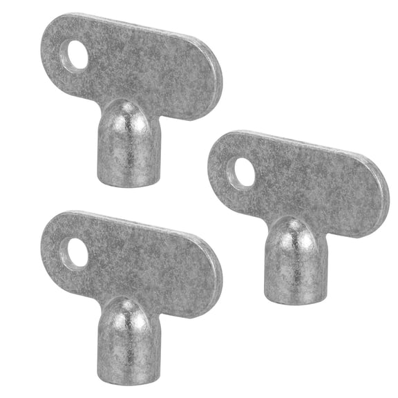 Nicehomfit 3Pcs Plated Silver Radiator Bleed Wrench Zinc Alloy Plumbing Key with Clock Handle for Air Vent