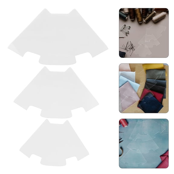 Nicehomfit 3Pcs Transparent Sewing Pocket Templates for Handbag and Wallet Making with Safe Smooth Edges