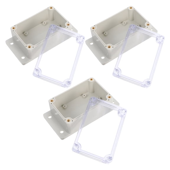 Nicehomfit 3Sets Weatherproof Power Distribution Box with Water Resistant Construction and Clear Lid for Public Spaces
