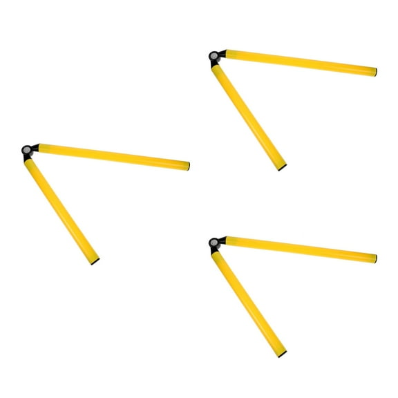Nicehomfit 3pcs Folding Soccer Pole Football Agility Pole Football Agility Training Tool Soccer Training Equipment