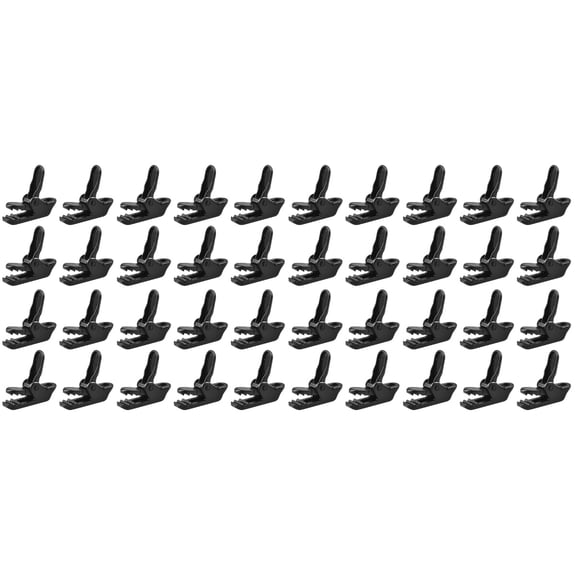 Nicehomfit Tent Fixing Clamp, Portable and Multipurpose, Black Plastic, 40Pcs