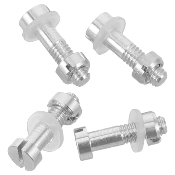Nicehomfit Vinyl Record Player Screws, Plated Silver, Durable Alloy, Precise Alignment, 4Pcs