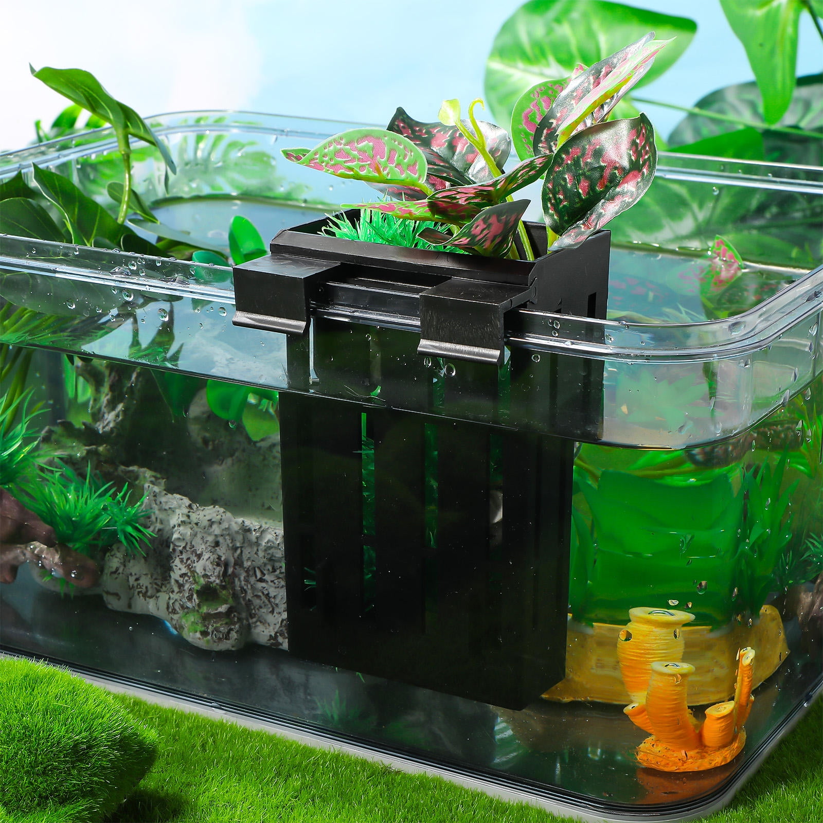Hanging Planter For Aquarium 4pcs Transparent Aquarium Plant Holders   Hanging Plastic Pots For Fish Tank Plants, Hydroponic Basket With Screws Aquatic  Plant Cup With Screws