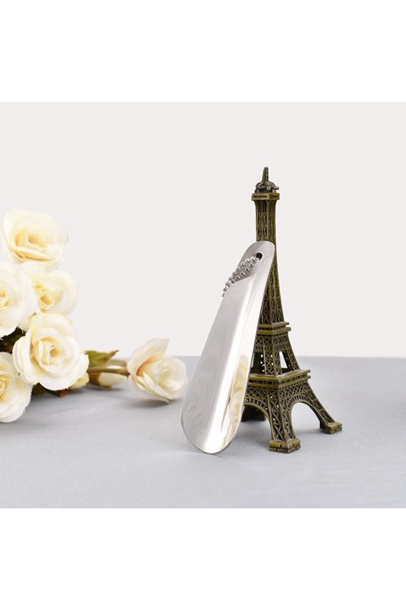 4Pcs Compact Stainless Steel Shoe Lifting Helpers with Keychain for Easy Travel Use
