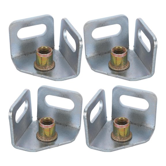 Nicehomfit 4Pcs M8 Threaded Shelf Caster Mounting Plates with Nut for Shelving and Rack Casters Accessories
