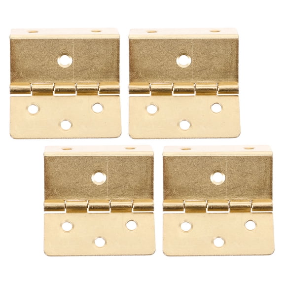 Nicehomfit 4Pcs Vintage Metal Triple Fold Cabinet Hinges for Doors Furniture Jewelry Boxes
