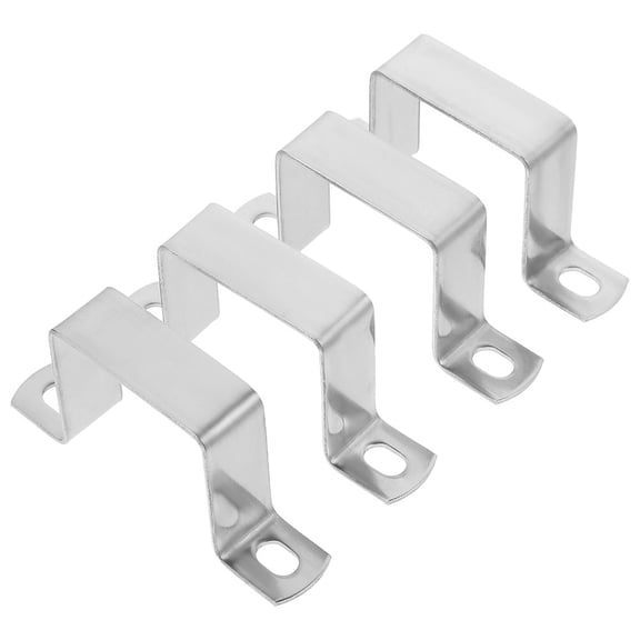 Nicehomfit 4Pcs Stainless Steel Metal U Bracket for Securing Pipes in Construction Use