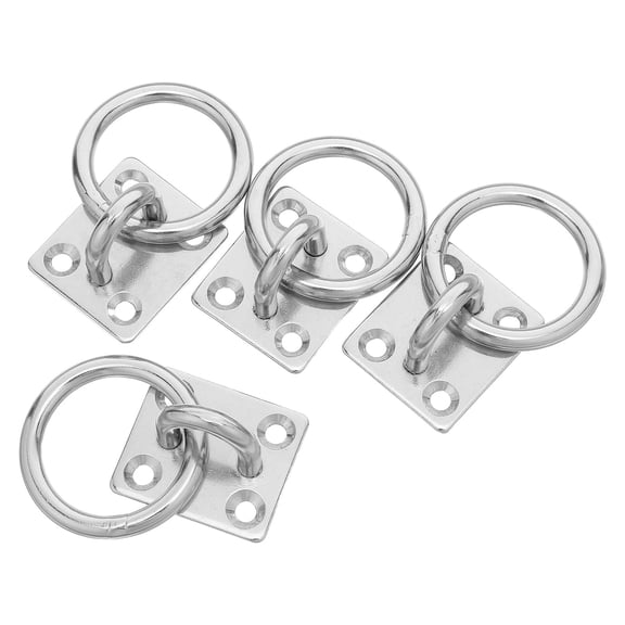 Nicehomfit 4Pcs Stainless Steel Suspension Hooks Ceiling Wall Mount Heavy Duty Eye Plate with Hardware