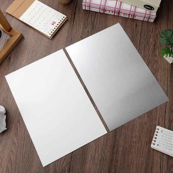 Nicehomfit 4Pcs Sublimation Aluminum Sign Blanks White Metal Sheets for Identification Use
