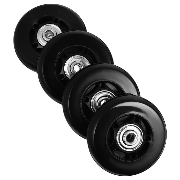 Nicehomfit 4Pcs Suitcase Replacement Caster Wheels Rubber Black Soft Texture Smooth Direction Switch