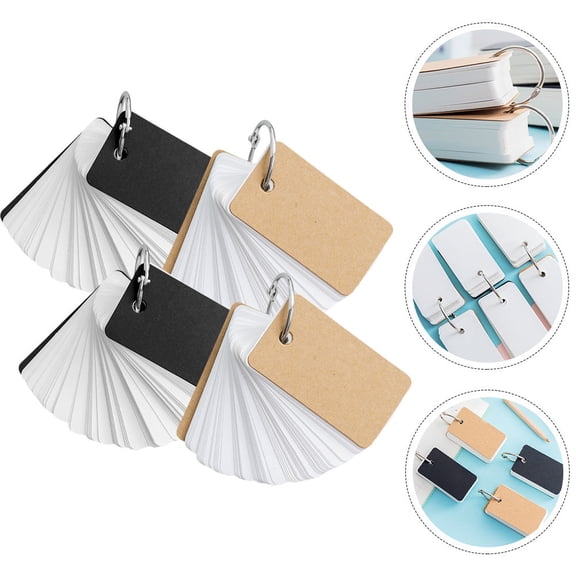 Nicehomfit 4Pcs Thick Blank Memory Cards Assorted Colors Paper Material for Writing and Organizing
