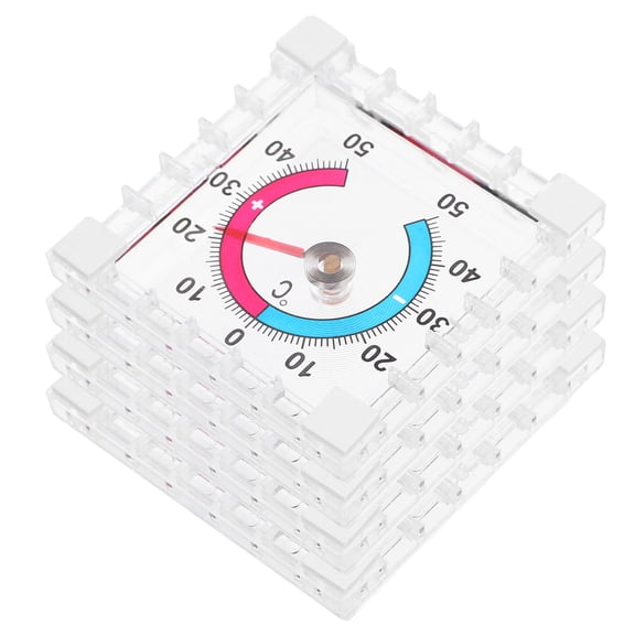 Nicehomfit 4-Pack Clear Outdoor Thermometers for and Doors with Accurate Temperature Display