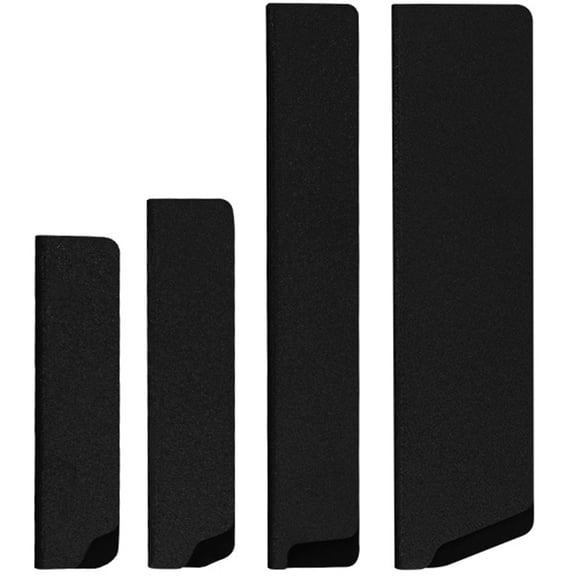 Nicehomfit Portable Black Cutter Guard Set, 4 Pieces, Made with ABS and Soft Flocking Cloth for Kitchen Safety